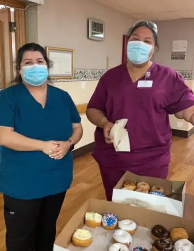 nurses wearing masks