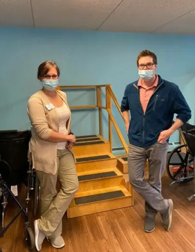 two happy coworkers