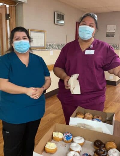 nurses wearing masks