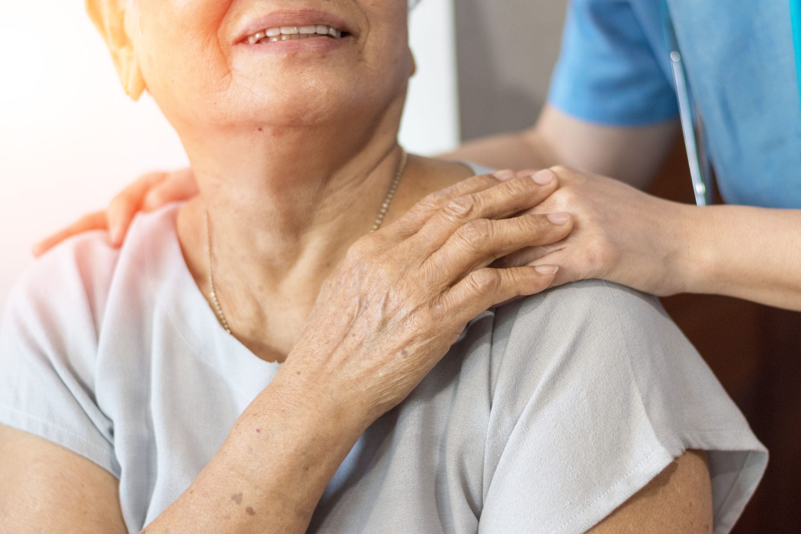 Senior in a memory care facility